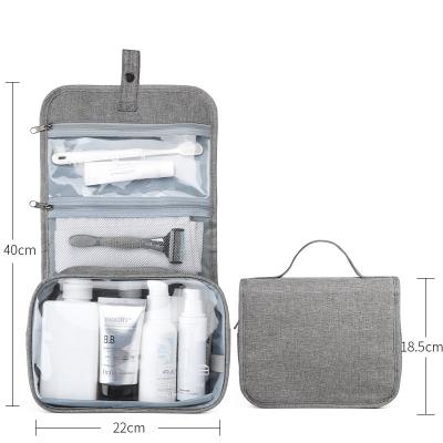 China Travel Waterproof Cosmetic Bag Polyester Toiletry Wash Bag Airline Amenity Bag for sale