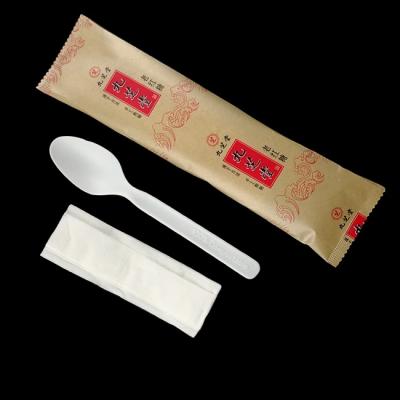 China EcoNewLeaf Disposable Fast Food and Take Away 7 Inch Heavy Luxury Wrapped Eco Friendly Biodegradable PLA Cutlery Set for sale