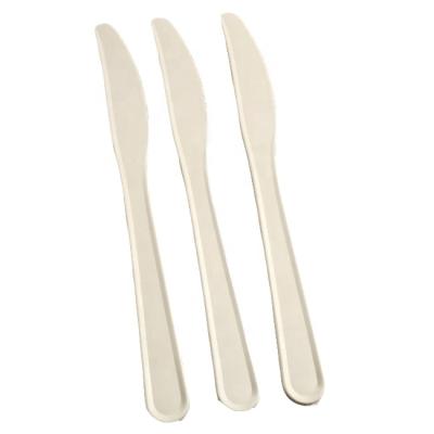 China EcoNewLeaf Disposable Party Supplies 6.5 Inch Cornstarch Knife PP Wholesale Heavy Cutlery for sale