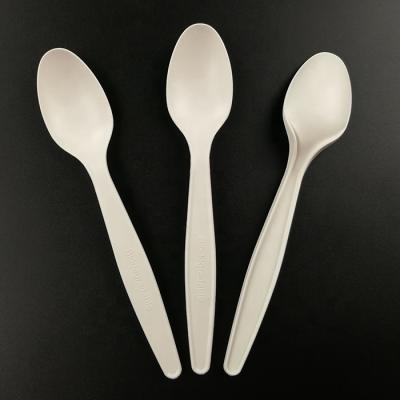 China EcoNewLeaf Psm 7 Inch Compostable Disposable Cutlery Certified Disposable Utensils Birthday BBQ Party Supplies Biodegradable Soup Spoon for sale