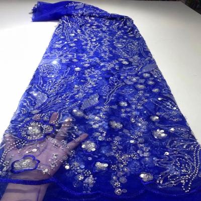 China African wedding bead corea embroidery styles viable in lace fabric factories for sale