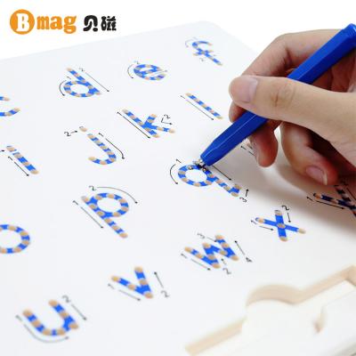 China 3+2021 Toys Alphabet Educational Studying Drawing Letter Tracing Magnetic Board with Magnetic Ball for sale