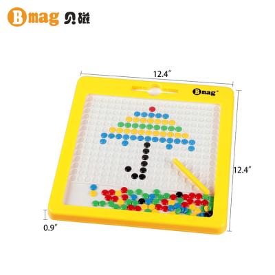 China ABS+Magnet M&M Educational Creativity Drawing 2021 DIY Toy Mushroom Nail Puzzle Peg Board Toy Children 5-7 Years 8-13 Years Old Colorful for sale