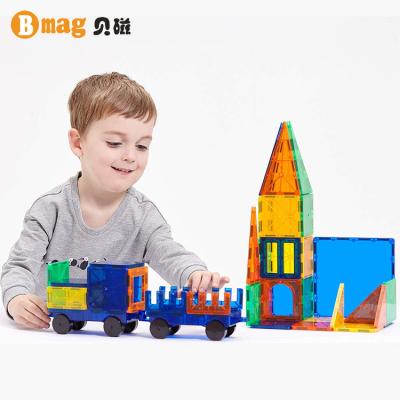 China Building Toy Magnet Building Tiles 2021 3D Clear Magnetic Building Block Building Toys for sale