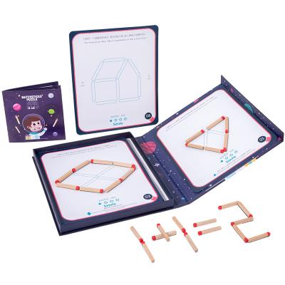 China Hot Selling Kids Eductional Toy Educational Toys For Child Magnetic Wooden Puzzle Match Connect Toys for sale