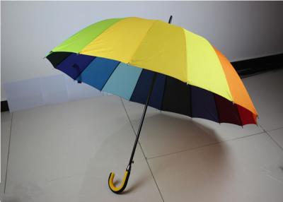 China 190T High Density Compact Rainbow Umbrella Water Resistant With Size 21 Inch * 16 K for sale