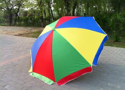 China Windproof Storm Promotional Beach Umbrellas With 420D Oxford Fabric , Round Shaped for sale