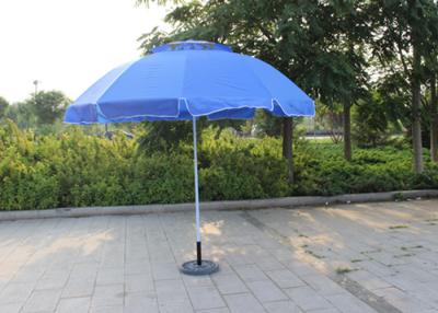 China Waterproof Movable Round Outdoor Umbrella , Blue Outdoor Market Umbrella for sale