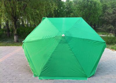 China Waterproof Green Round Beach Umbrella Uv Protection For Various Occasions for sale