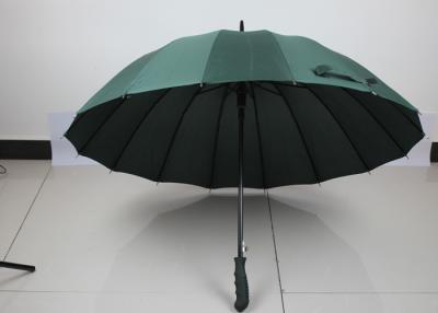 China Windproof Compact Auto Open Umbrella , Green Advertising Plain Golf Umbrella for sale