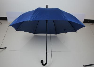 China 30 Inch Blue Auto Open Golf Umbrella Double Ribs With Heat Transfer Print for sale