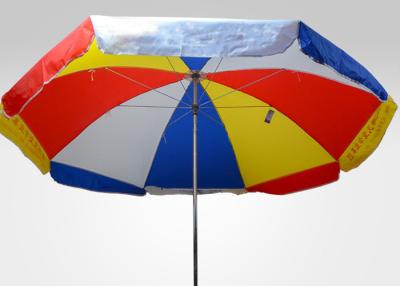 China Rainbow Large Outdoor Parasol Umbrella With Heat Transfer Printing , Polyester Fabric for sale