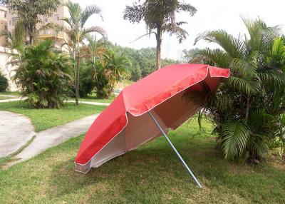 China Red Outdoor Advertising Umbrellas With 420D Polyester Fabric , Water Tank Base for sale