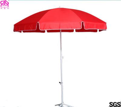 China Parasol de playa de encargo a prueba de viento plegable con el marco de acero de la pintura blanca en venta