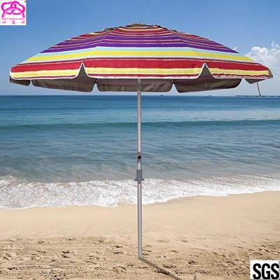 China Parasol de playa de Sun del poliéster de la paja/de la olefina con resumirse los paraguas de poste en venta