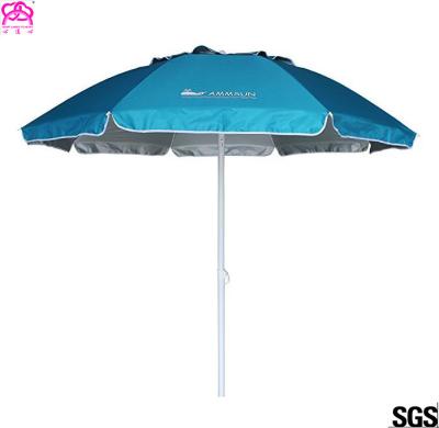 China Parasol de playa de encargo del aire-respiradero del tejado del doble del tamaño, parasol de playa azul del sol con buen precio. en venta