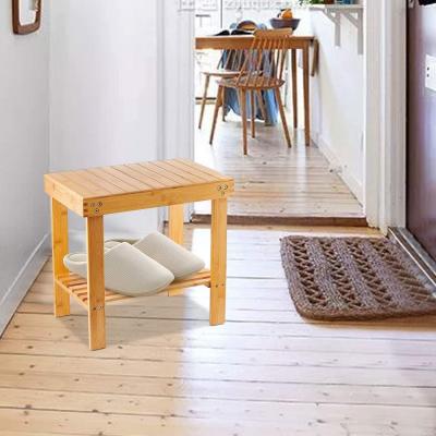 China (Size) wholesale price adjustable short bamboo wooden stool for sale