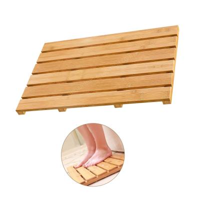 China Wholesale Viable Natural Non-Slip Bamboo Mat Amazone Mat Water Proof Luxury Bathroom Shower Floor for sale