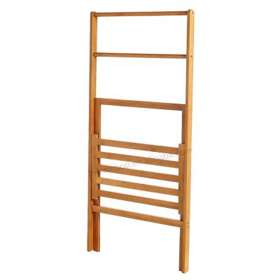 China Foldable Bamboo Free Standing Organizer Towel Rack Bath Towl Storage Shelf Racks New Design for sale