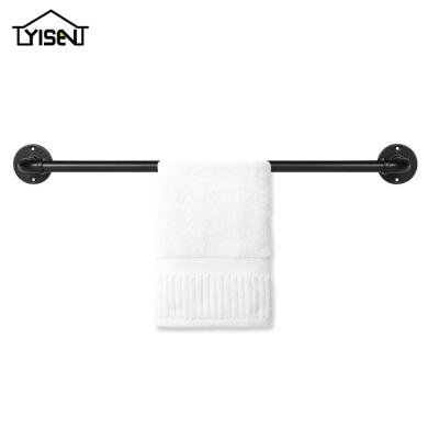 China Single bathroom accessories traditional black towel rack for sale