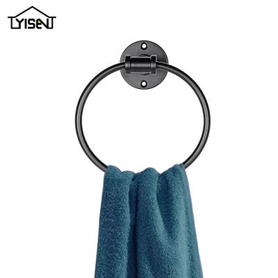 China Hotel Bathroom Wall Mounted Aluminum Towel Ring Traditional High Quality Use for sale