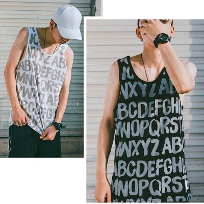 China Full Custom Men's Tank Tops Sleeveless Vest Tank Tops Custom Anti-Shrink Cotton Print Gym Fitness Tank Tops Men's Sleeveless Anti-Shrink Tank Tops for sale