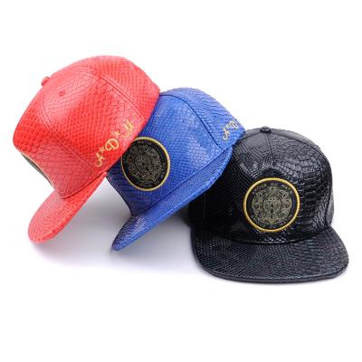 China JOINT Custom Wholesale Design White Leather Hats Snapbacks for sale