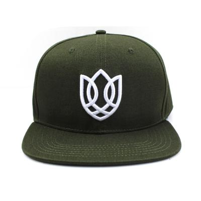 China JOINT SEAL OEM Design Custom Embroidered Flat Brim Green Snapback Hat Cap for sale