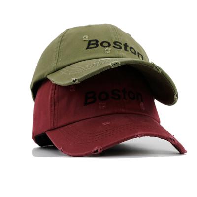 China Wholesale COMMON Custom Baseball Caps Distressed Hats Custom Design Baseball Cap Is Correct Size 6 Unisex Panel Custom Hat for sale