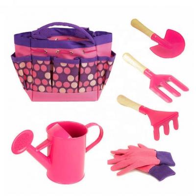 China Eco-friendly Most Popular Floral Gardening Tool Kit For Kids Toy Garden Trowel Fork Garden Tool Kit for sale