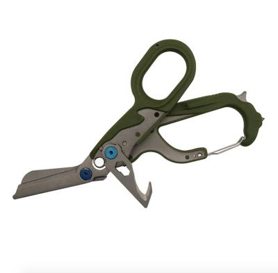 China Plastic Multifunctional Folding Scissors Survival Outdoor Tool First Aid Small Scissors for sale