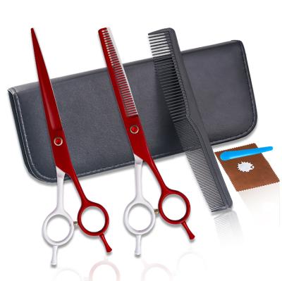 China Embroidery Haircut Set Barber Scissors Scissors Home Hairdressing Scissors Kit Thinning Barber Scissors Thinning Tejera for sale