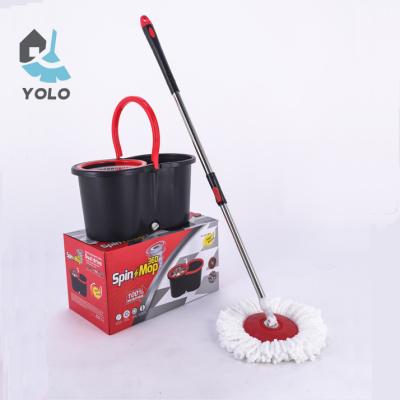 China Classic design black PP mop and bucket 360 spinning mop for sale