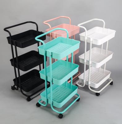 China PP Plastic 3 Tier Storage Shelf for sale