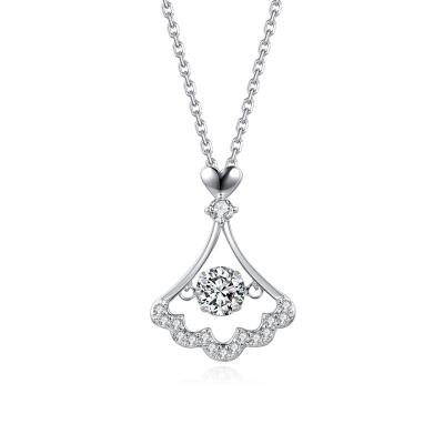 China Exquisite 925 Sterling Silver Skirt Zircon Romantic Best-Selling Sterling Silver Necklace Series Necklace for sale