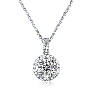 China 925 Silver Custom Women Romantic Real Diamond Necklace Jewelry 2021 for sale