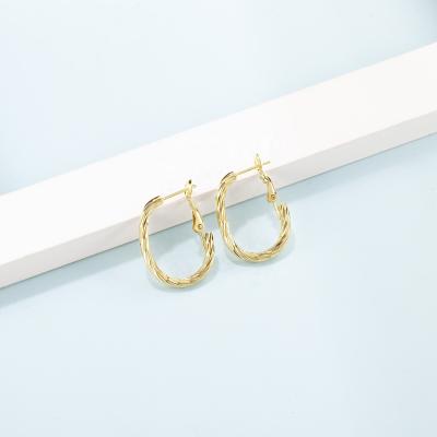 China Factory Supplier TRENDY Jewelry Hoop Earrings Gold Earrings For Women Fashion Gold Plated Earring Women for sale