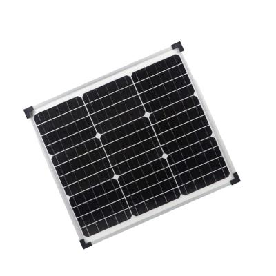 China Solar Power System Solar Power Panels High Efficient 10w 20w 30w 40Watts Mono Photovoltaic Black Solar Panels for sale