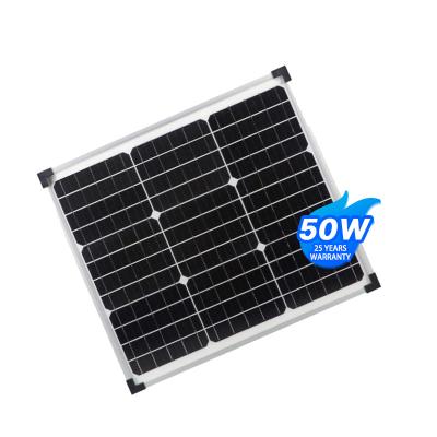 China Mono Solar Power System Factory PV Module High Electricity 50w 60w Solar Panel for sale