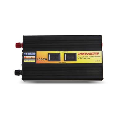 China High Efficiency DC 12V 24V 48V AC 220V 110V 1kw Solar Off Grid Pure Sine Wave Power Inverter 260*127*57 for sale