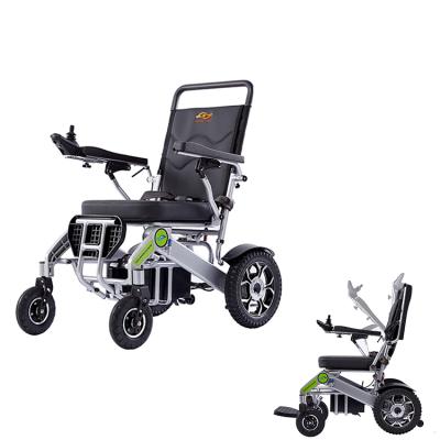 China 2021 Amazon Aluminum Alloy Folding Power Wheelchair Portable Hot Selling Remote Control Electric Wheelchair For Disabled for sale