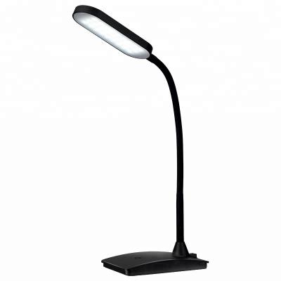 China Hot Sales 3-Level ABS 5W Dimmable European Gooseneck DEST Lamp Battery Powered Rechargeable Table Lamp for sale