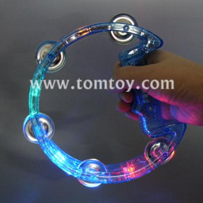 China Festival D Shape LED Flashing tambourine for kids for sale