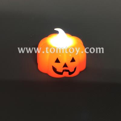 China LED Flashing Halloween Light Up Pumpkin Tea Candle for sale