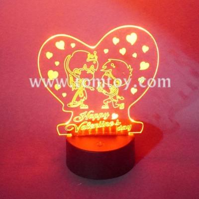 China Happy Plate+HIPS Valentine's Day Acrylic Flashing Night Light for sale