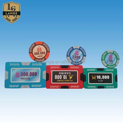 China High Quality Clay Material Clay Square Casino Poker Chips For Gambling Game for sale