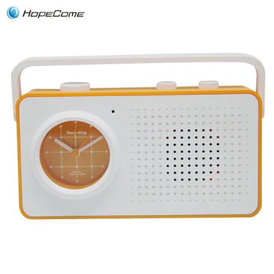 China Unique Retro Style Antique Style Alarm Clock Plastic Voice Recorder for sale