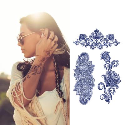 China Hot Selling Waterproof Temporary Different Design Arm Body Tattoo Sticker Henna Temporary Tattoo Stickers Temporary For Woman for sale