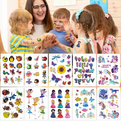 China Temporary Tattoo Sticker Children Glitter Water Tattoo Sticker Kids Waterproof Cartoon Temporary Tattoo Sticker for sale