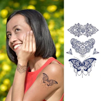 China IFASHION Temporary Women's Henna Sticker Eco-friendly Tattoo Stenciling Hand Skin Body Temporary Tattoo Sticker for sale